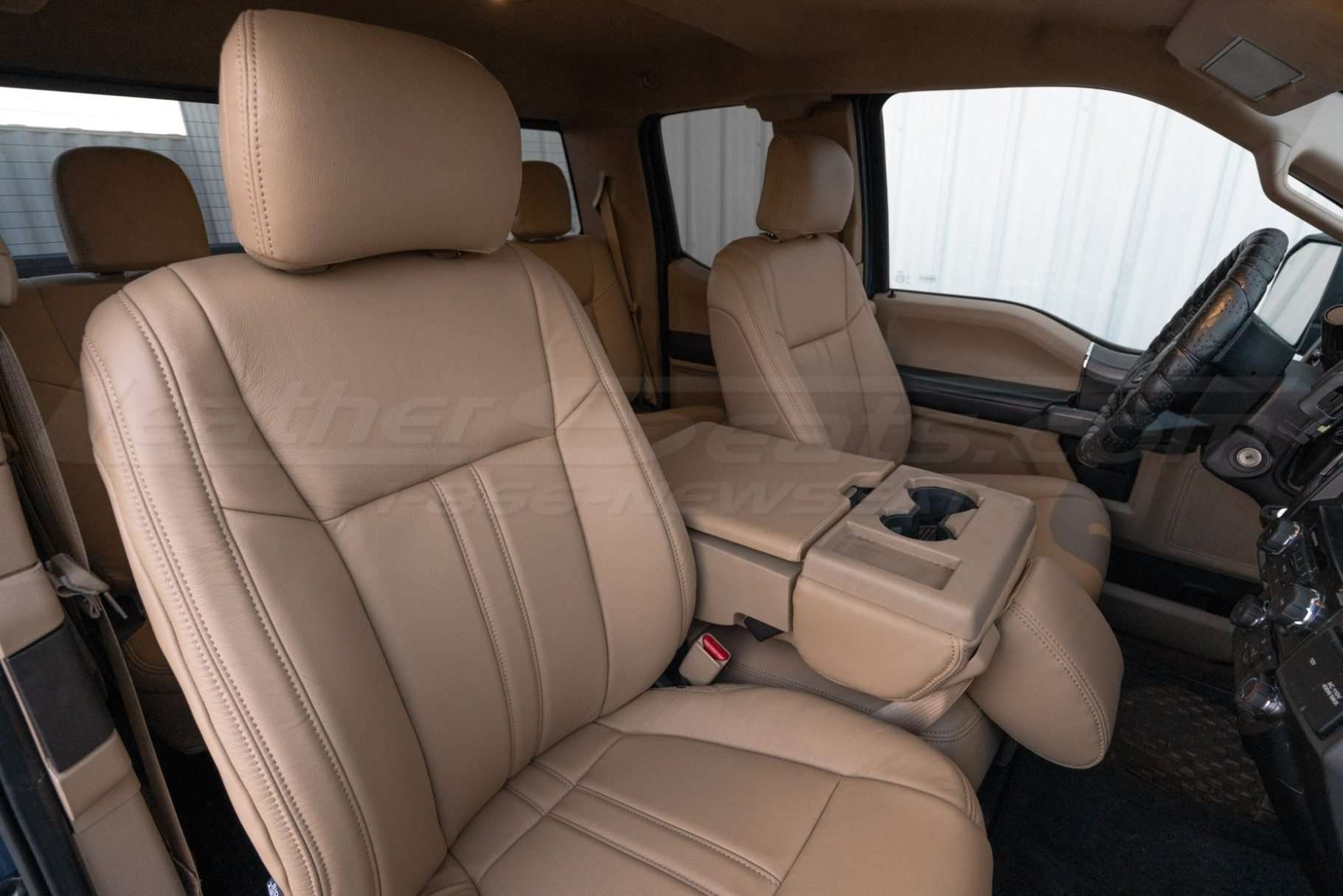 Mid-range view of passenger side backrest and headrest