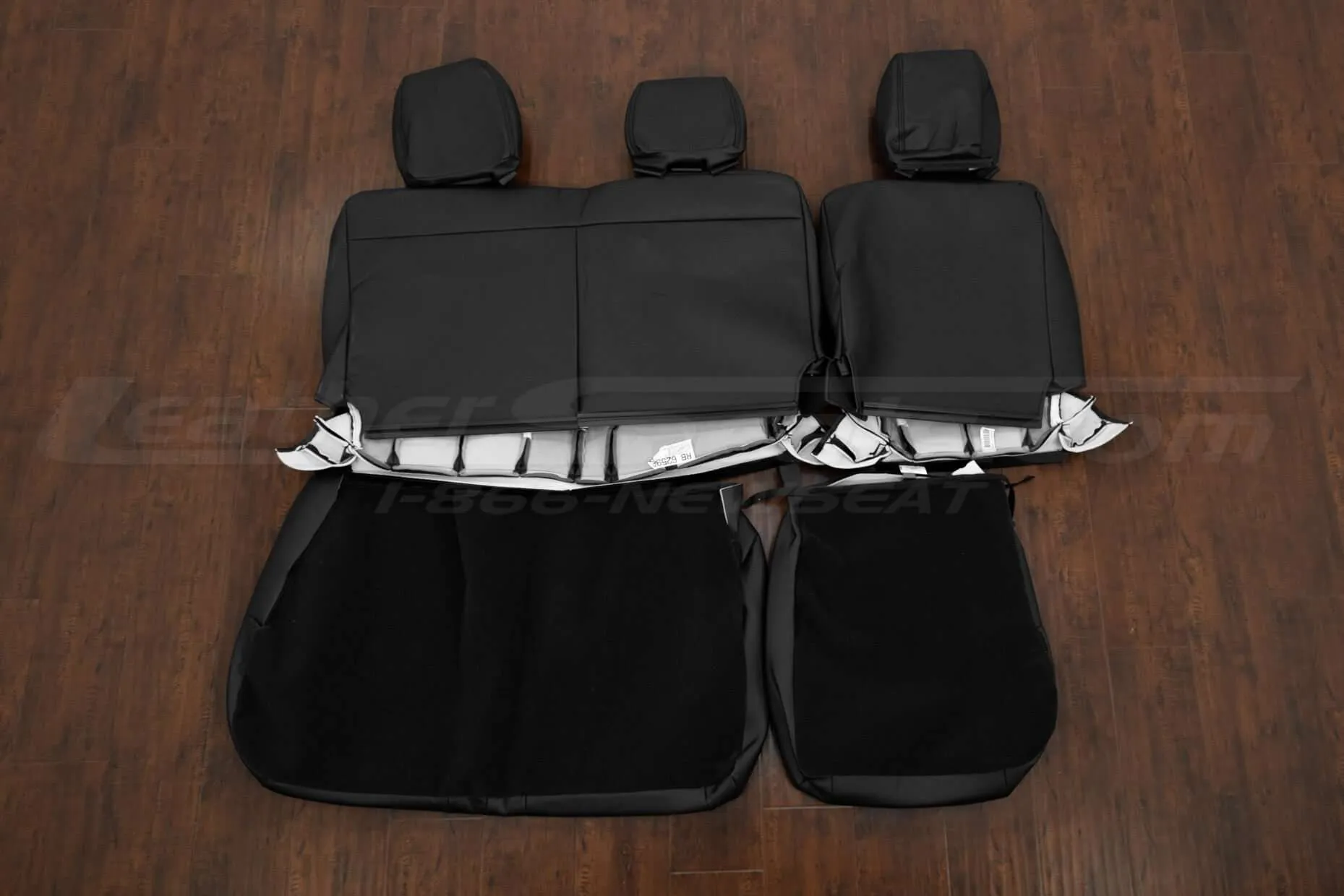 Back view of rear seat upholstery