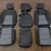 2013-2017 Dodge Ram Crew Cab Leather Seat Kit - Black/Lapis - Front seat upholstery