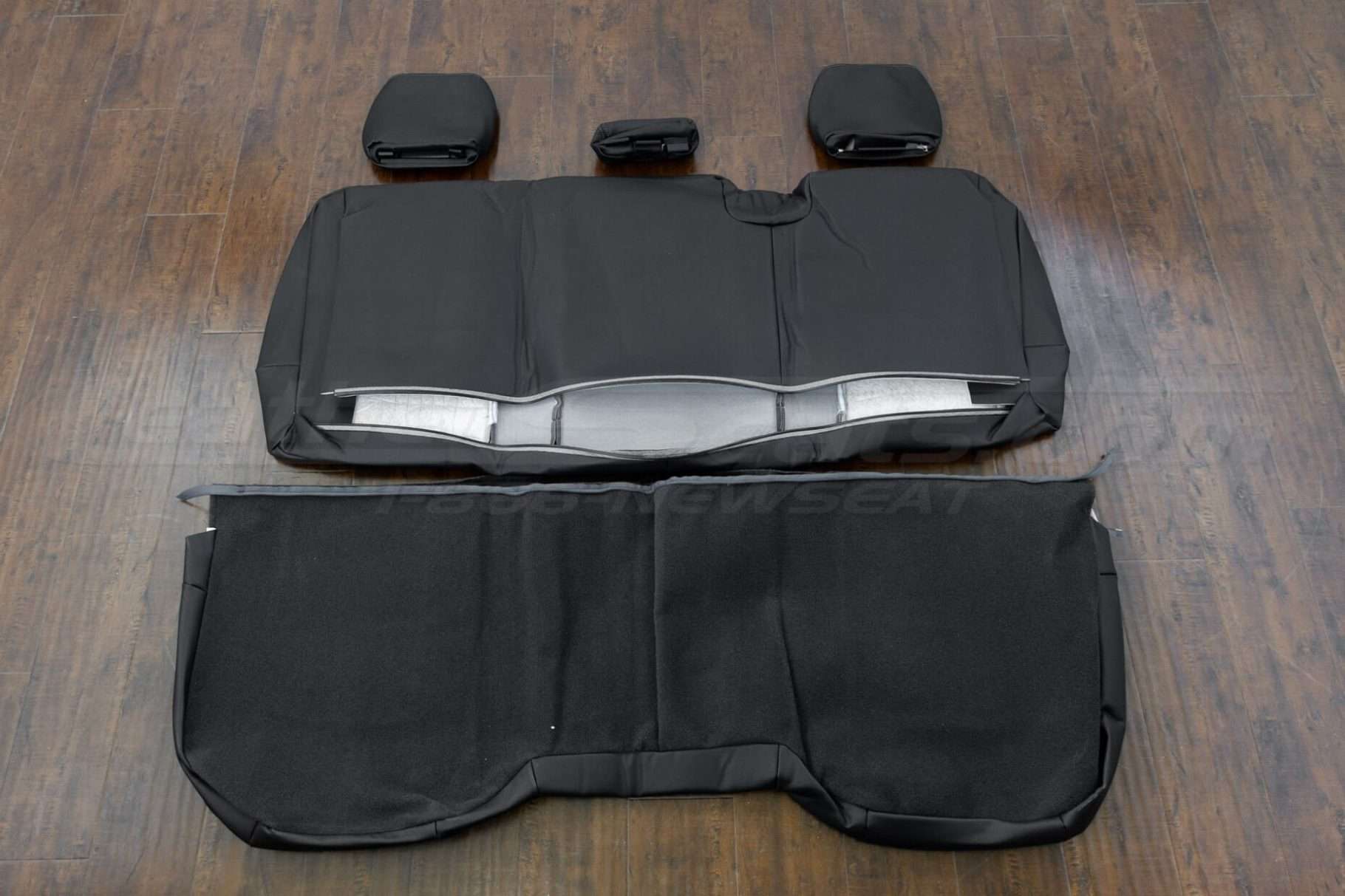 Back view of rear seat upholstery