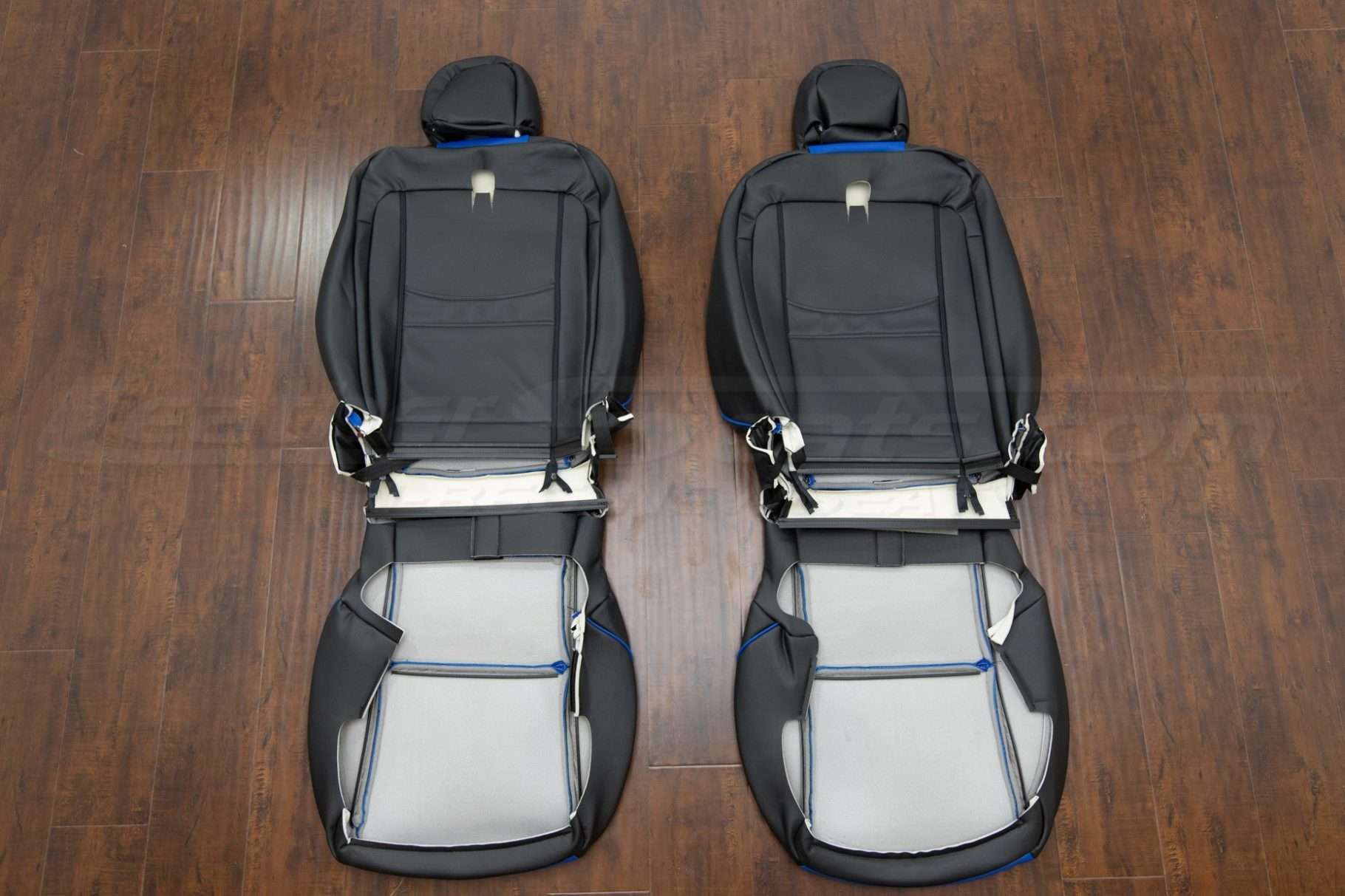 Back view of front seat upholstery