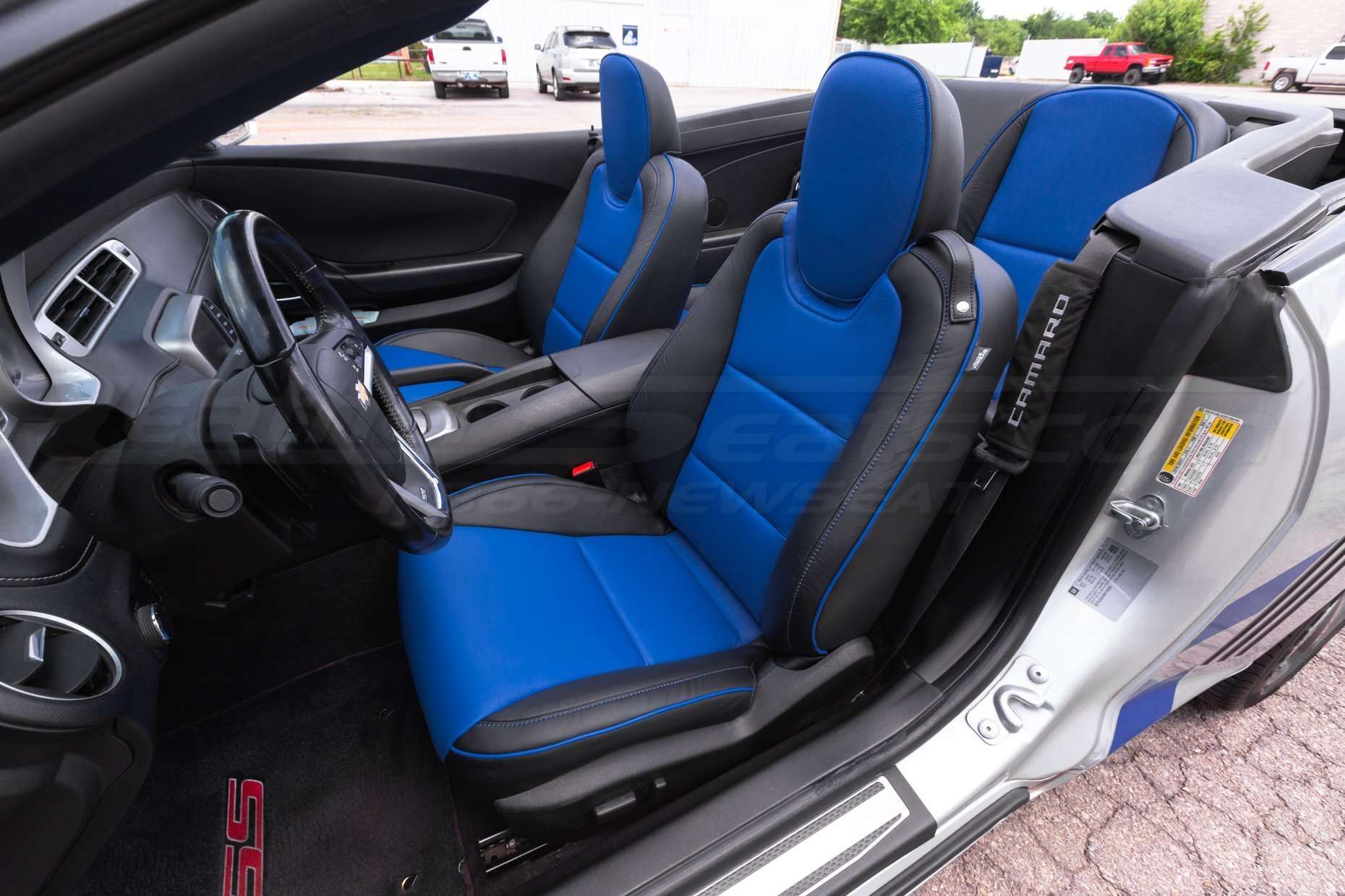 Installed LeatherSeats.com upholstery for Chevrolet Camaro