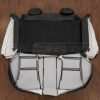 Rear leather seats and bolsters flipped