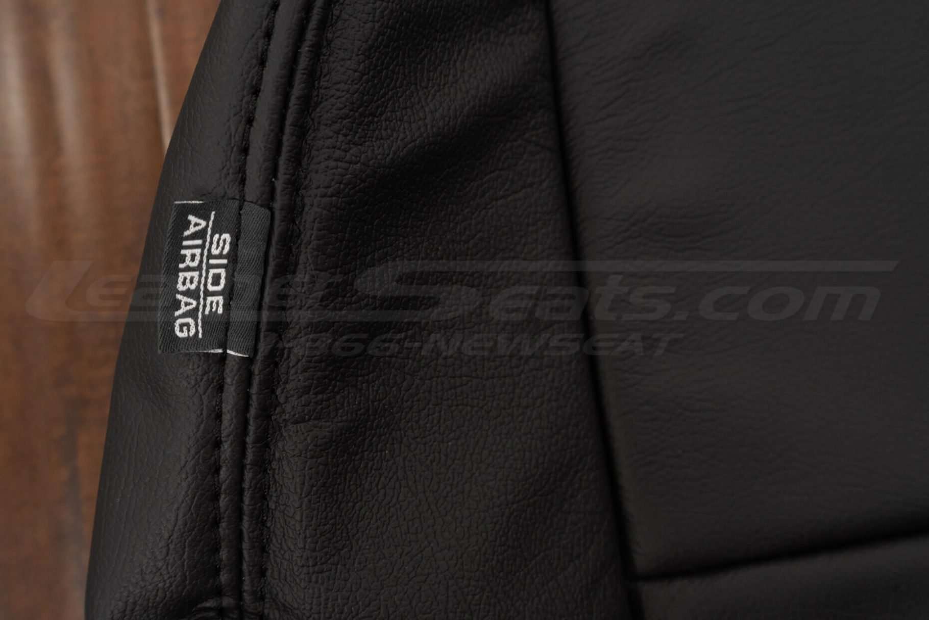 Side Airbag tag on backrest upholstery