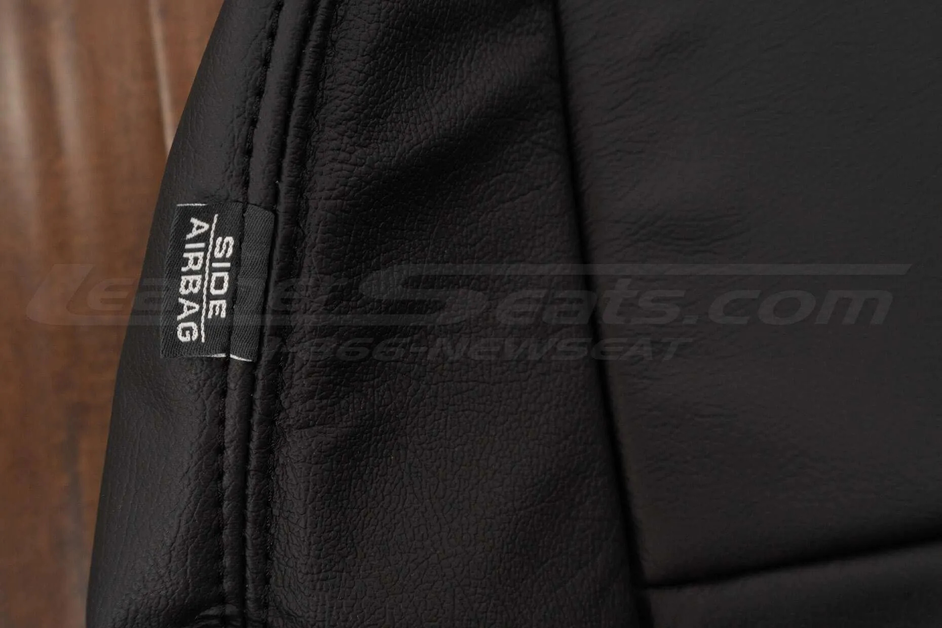 Side Airbag tag on backrest upholstery