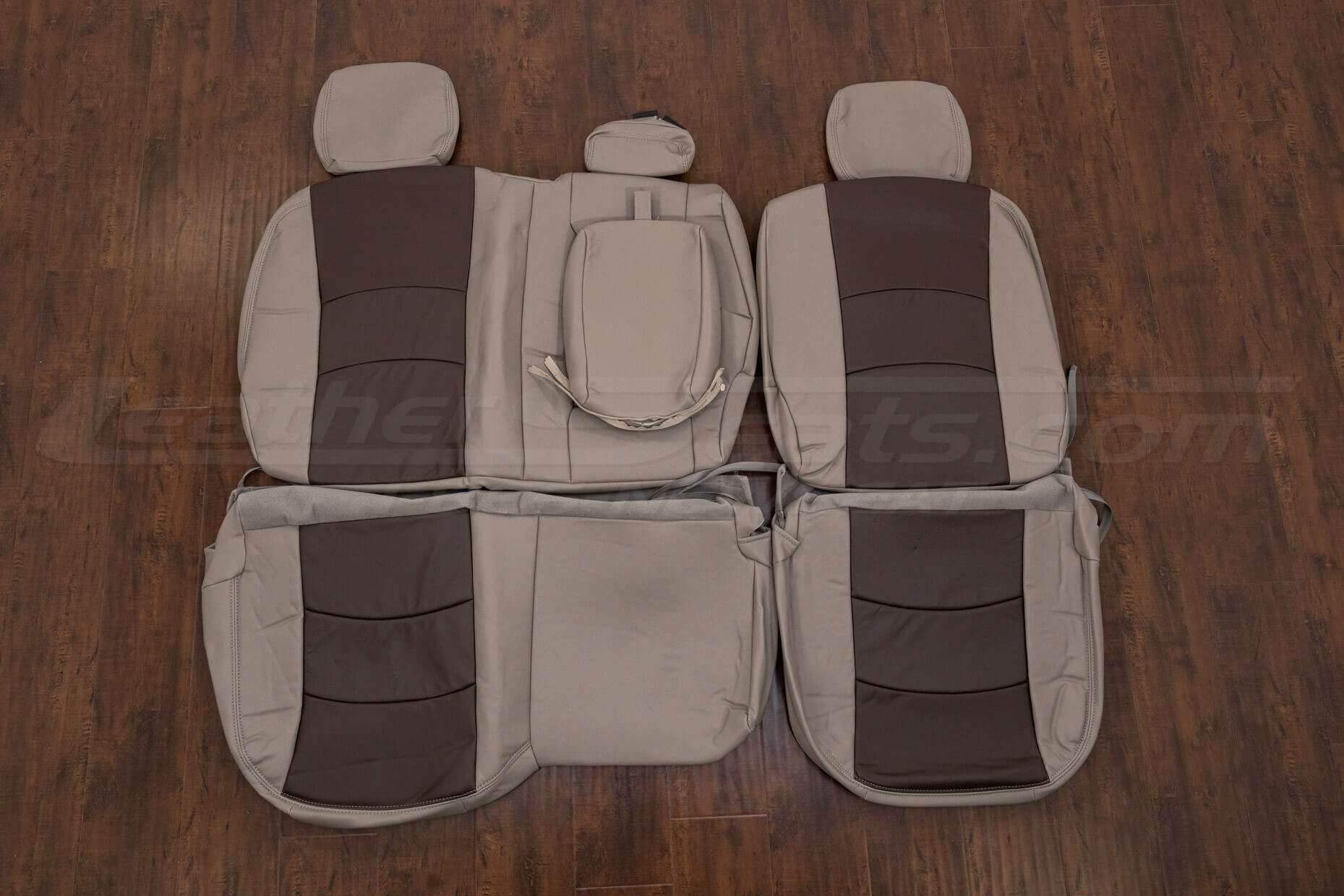 Dodge Ram Leather Interior Kit - Fawn/Coffee - Rear seat upholstery w/ Armrest