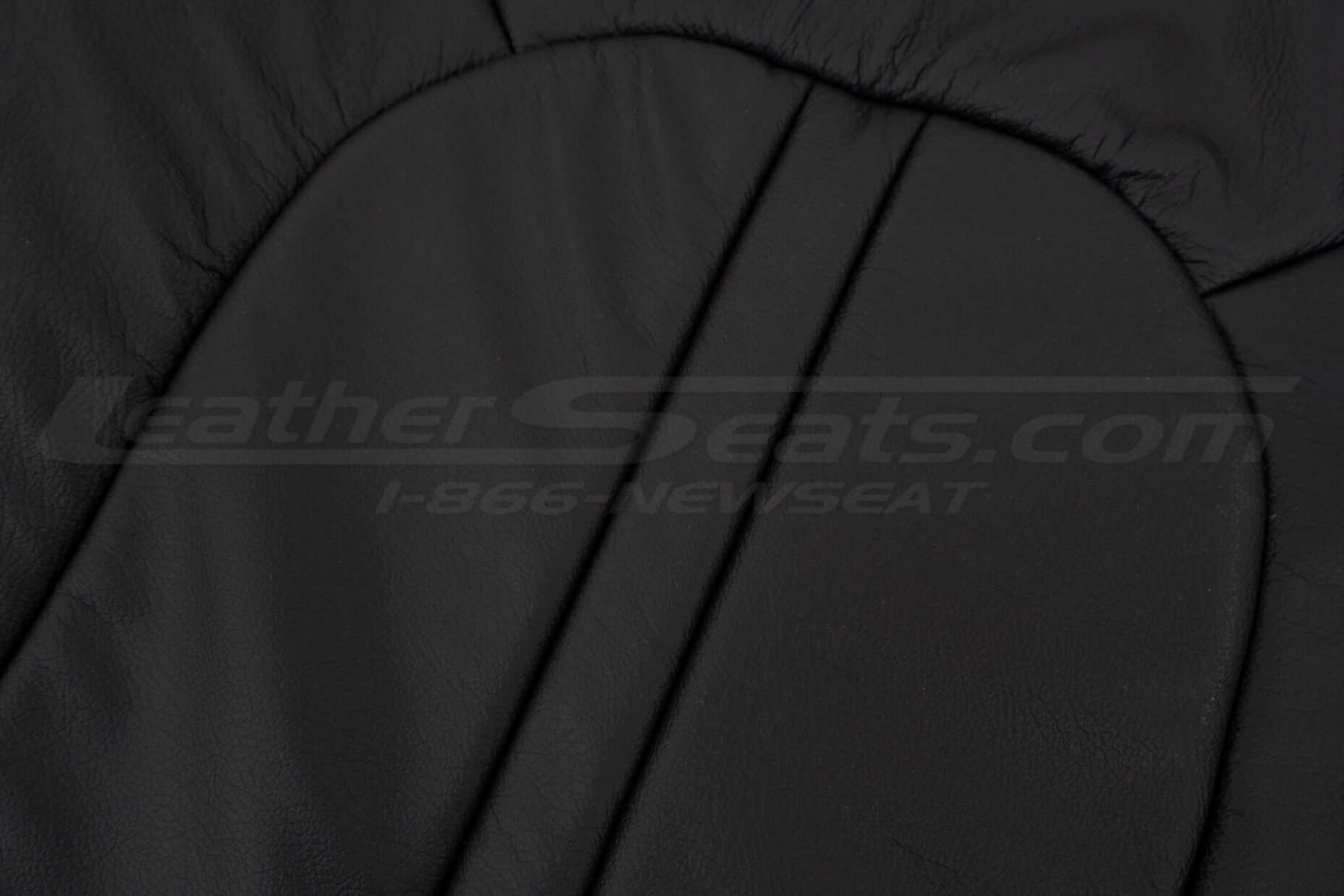 Black leather texture close-up