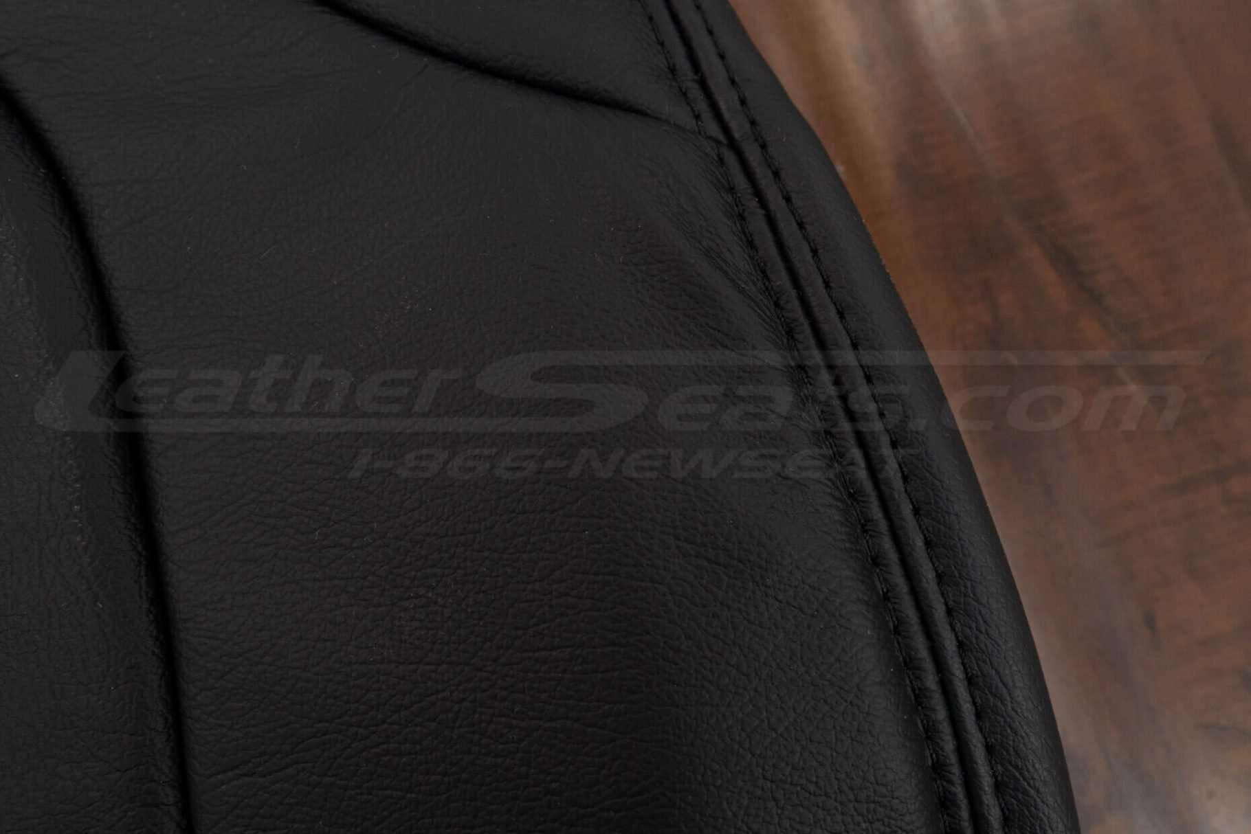 Black double stitching