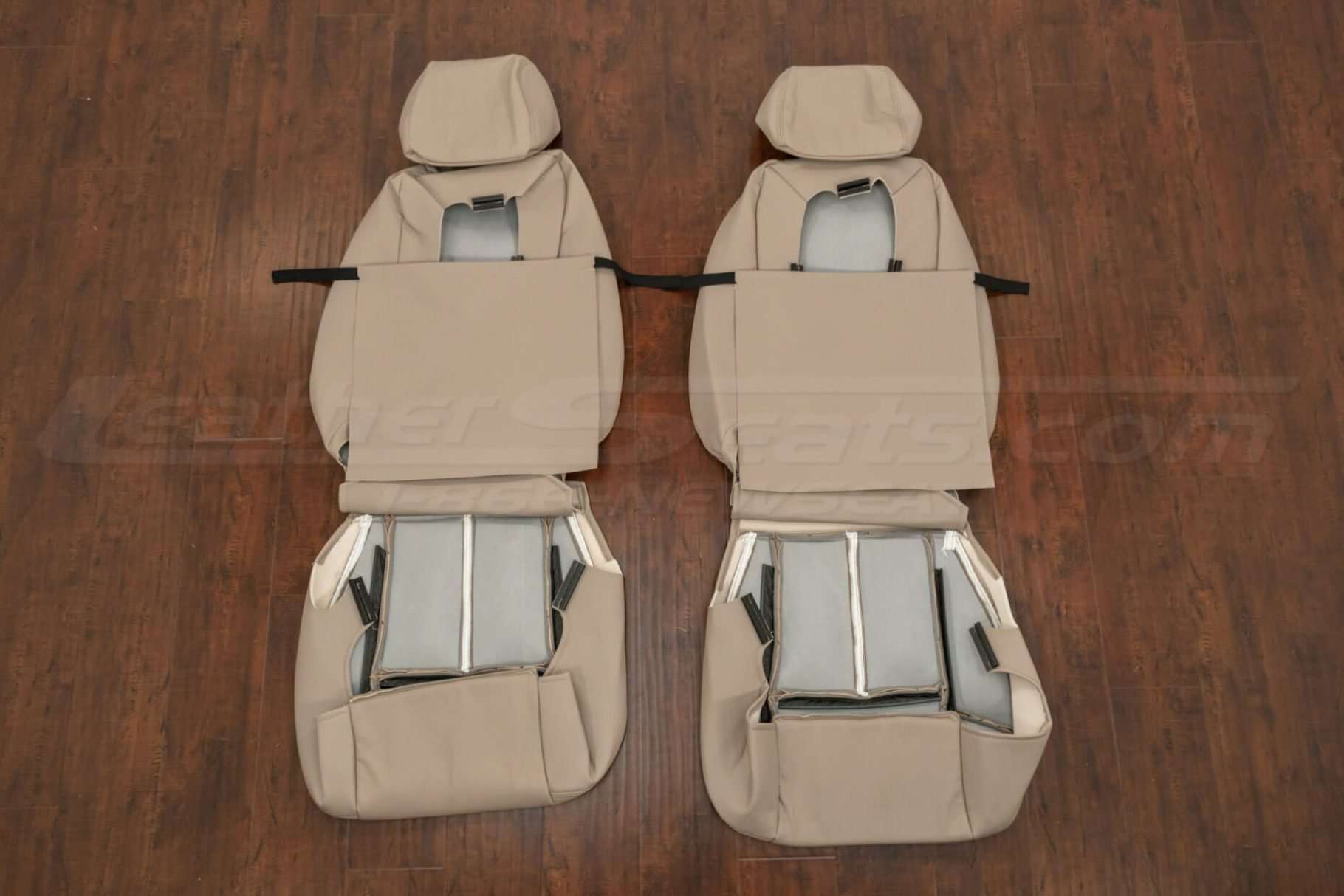 Back view of front seat upholstery