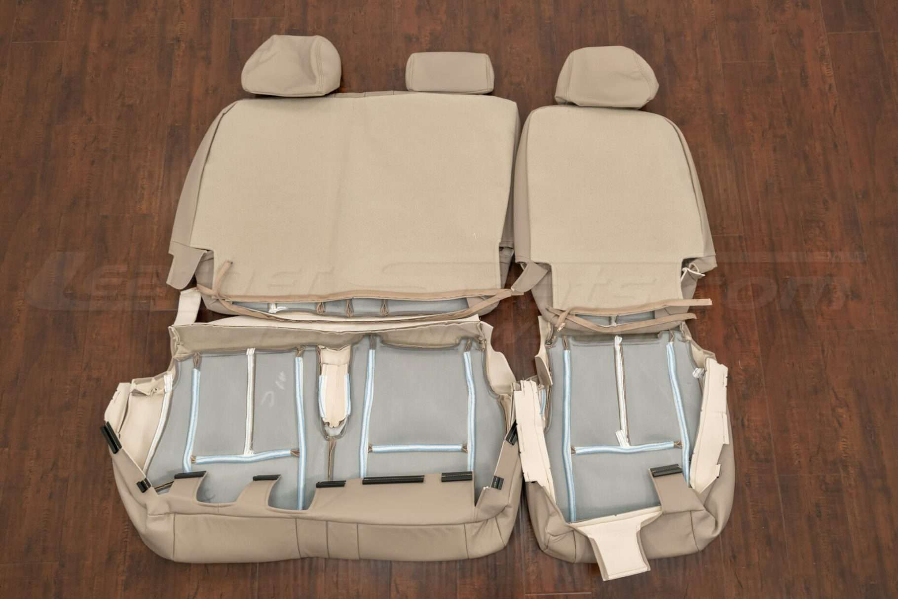 Back view of middle row upholstery