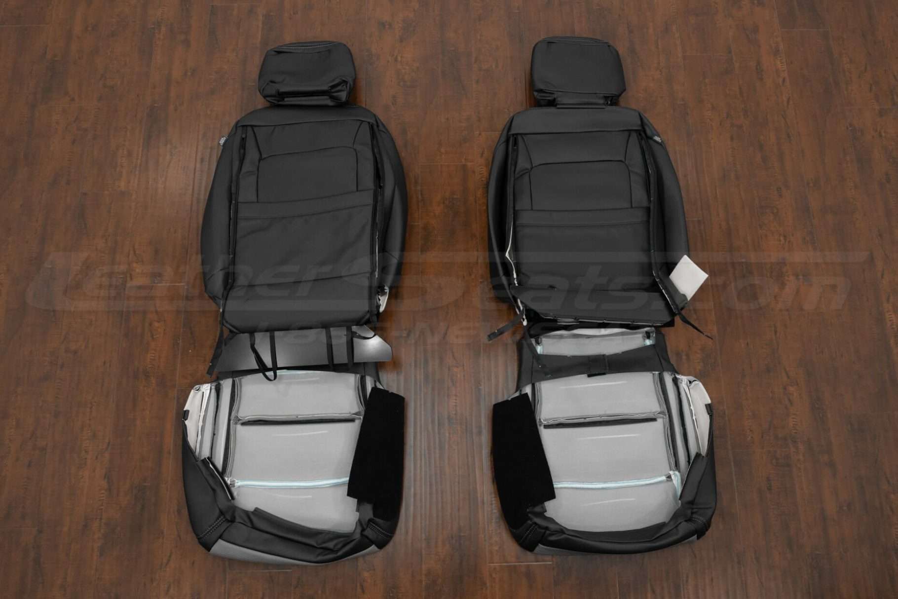 Back view of rear seat upholstery