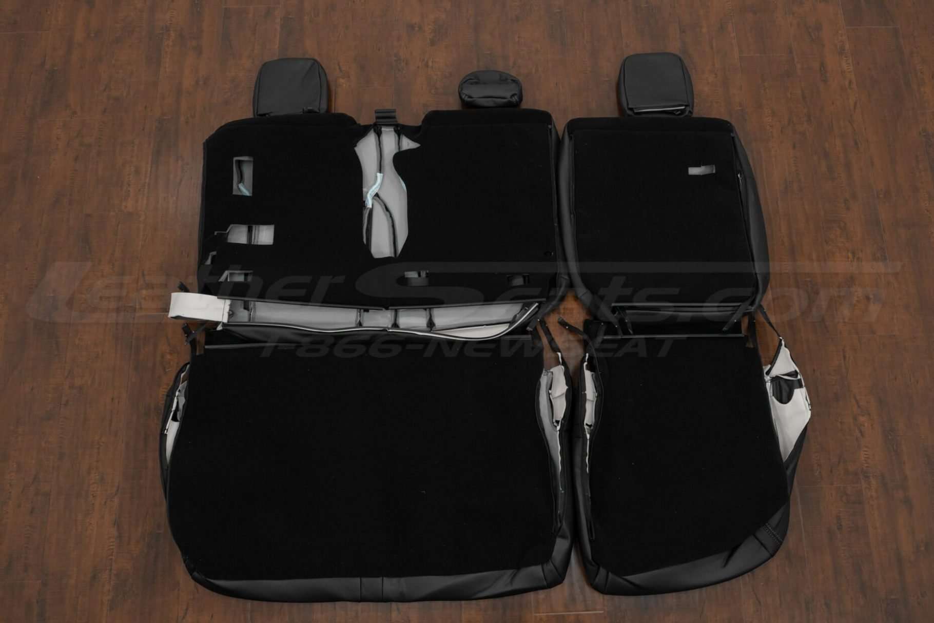 Back view of rear seat upholstery