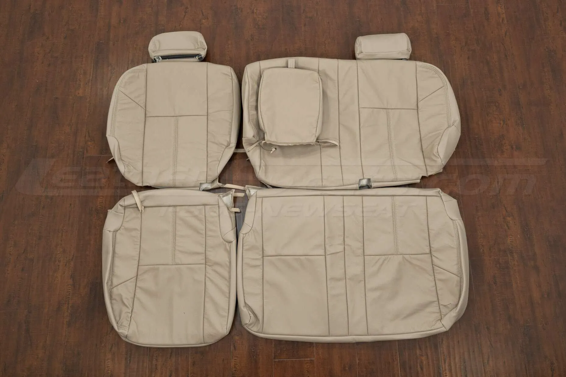Sandstone Chevrolet Silverado Leather Seat Kit - Rear seat upolstery w/ Armrest