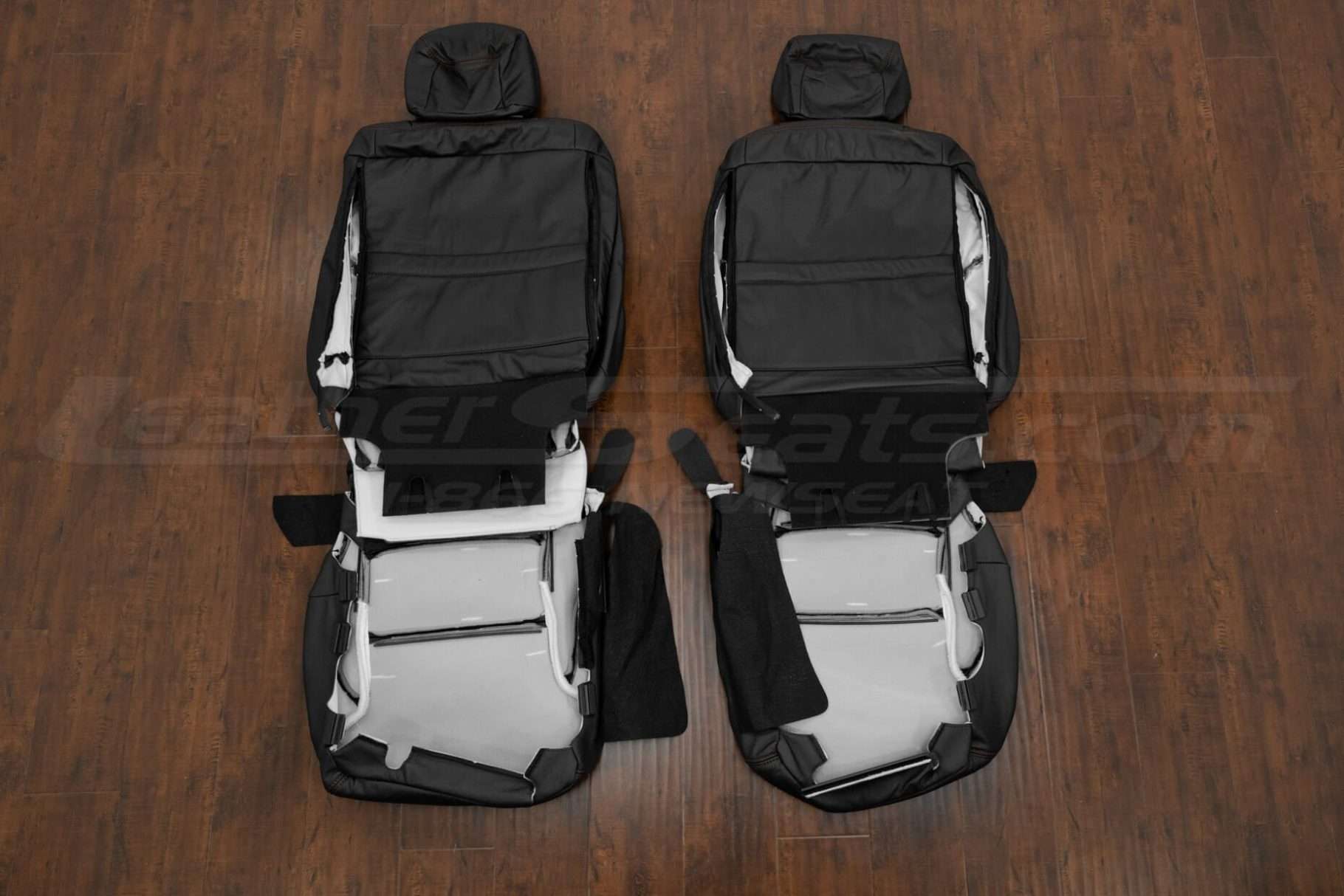 Back view of front seat upholstery