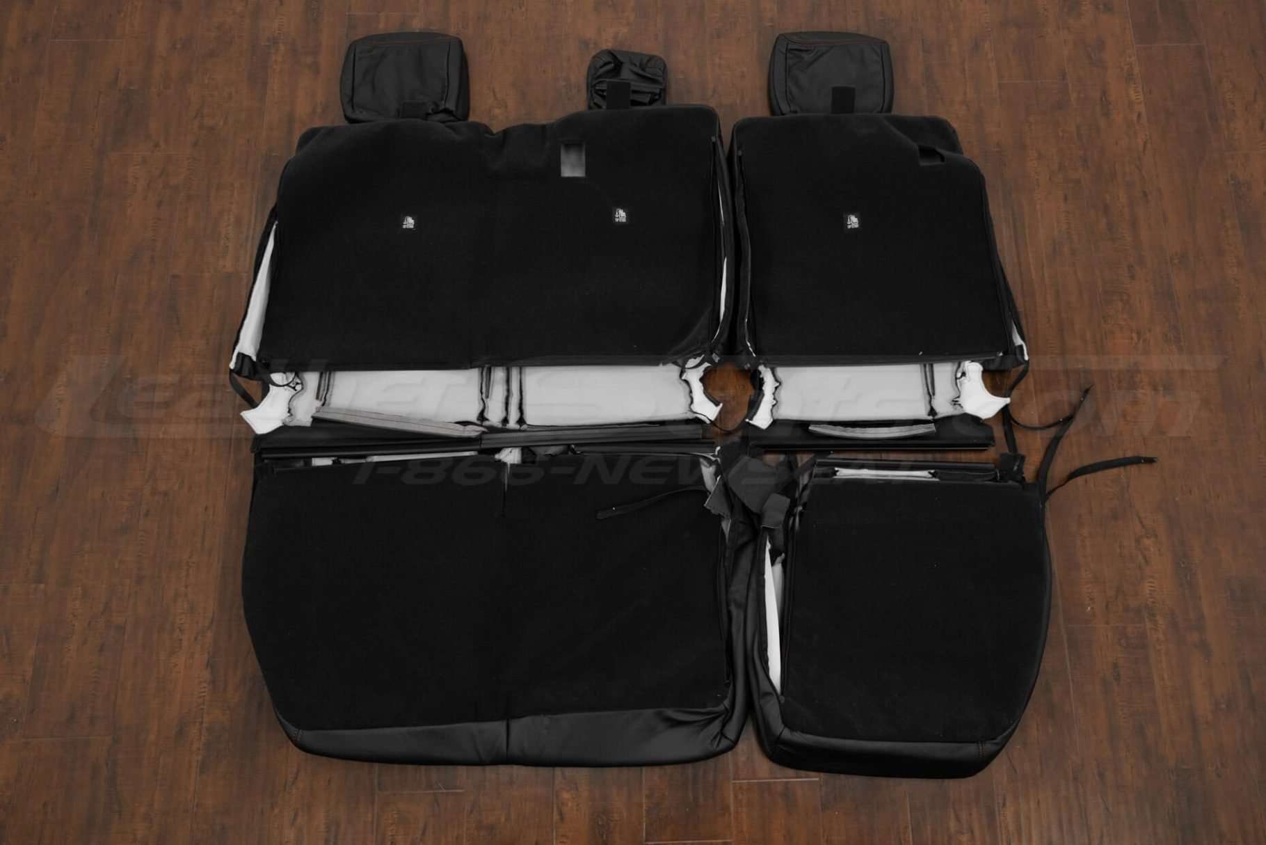 Back view of rear seat upholstery