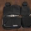 Back view of rear seat upholstery