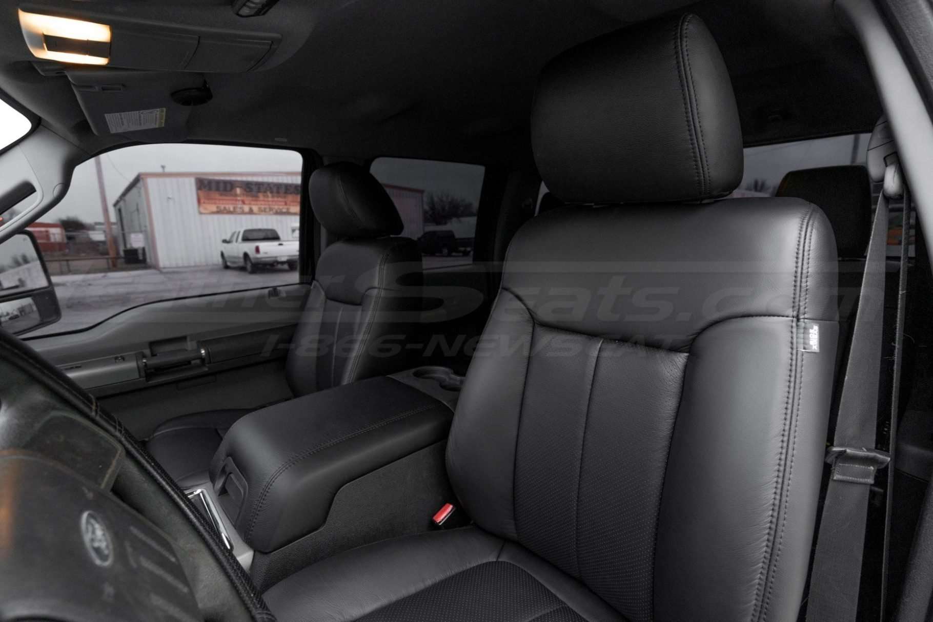 Front backrest and headrest section of driver's side