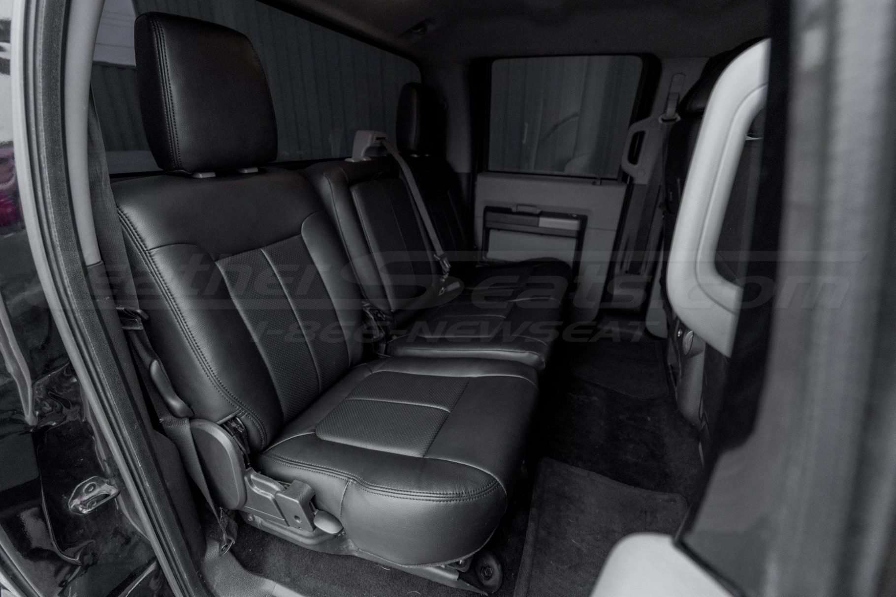 Passenger side with installed Black leather seats