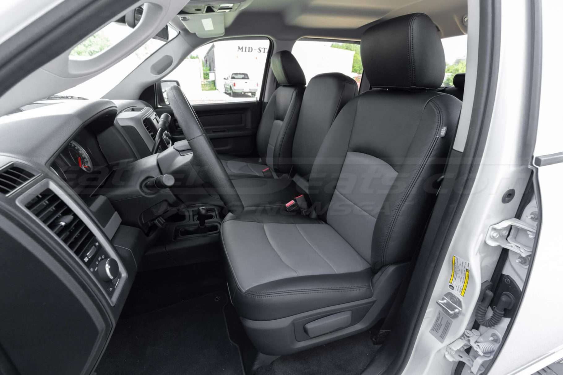 2013-2017 Dodge Ram Crew Cab Leather Seats - Front driver seat with raised jump seat