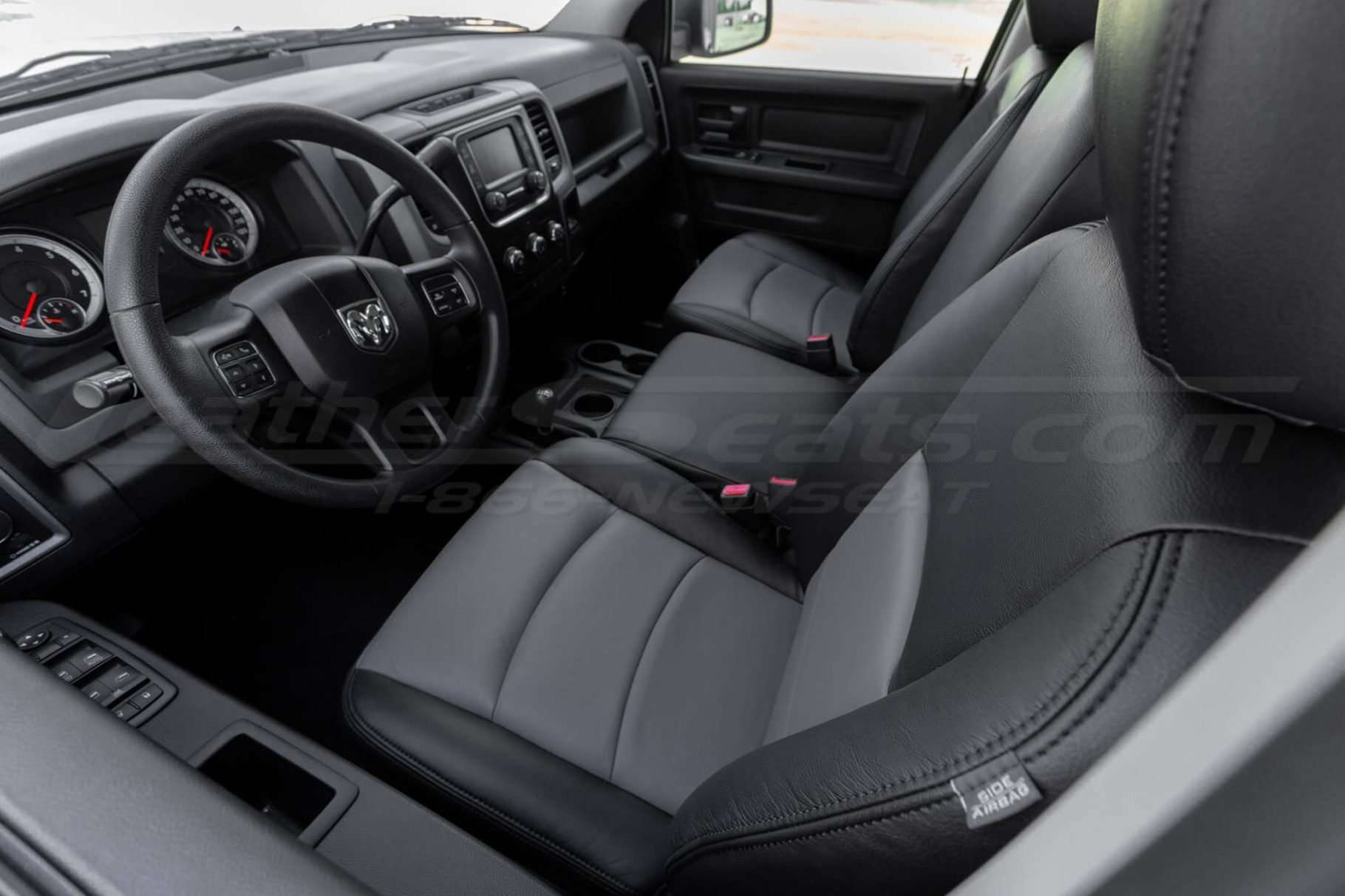 Top-down view of front driver seat