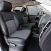 Front passenger Dodge Ram leather seats with middle seat up