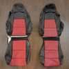 2003-2010 Dodge Vipe Leather Seat Interior Kit - Black/Red - Front Seat upholstery