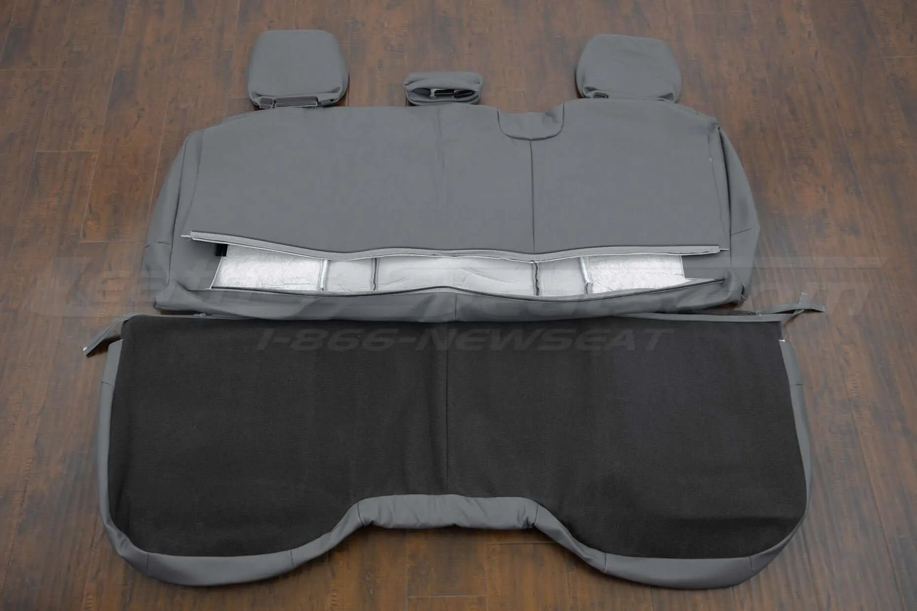 Back view of rear seat uphosltery