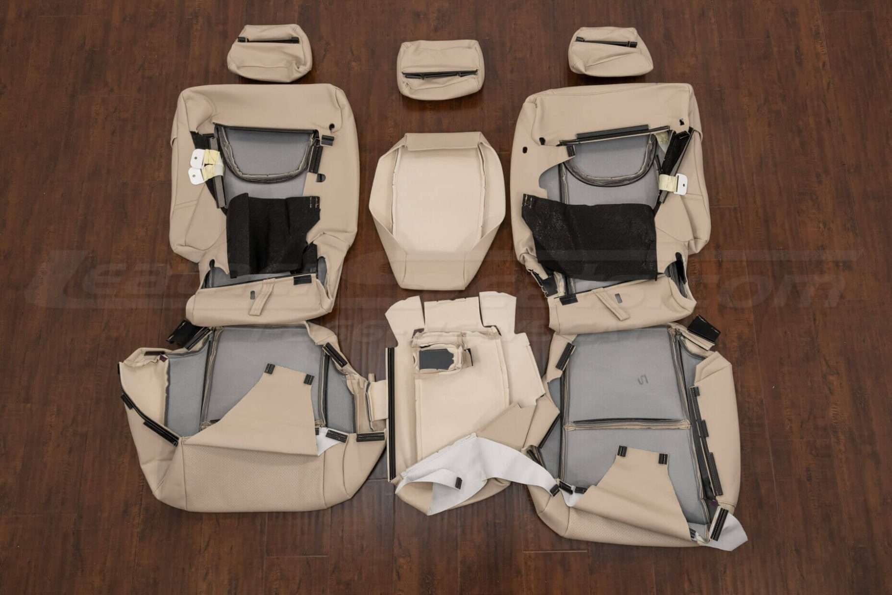 Back view of rear seat upholstery