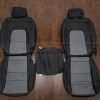 2019+ Dodge Ram 1500 Leather Seat Kit - Black/Lapis - Front seat upholstery w/ Console lid cover