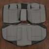 Chevrolet Impala Leather Seat Kit - Black/Smoke - Rear seat upholstery