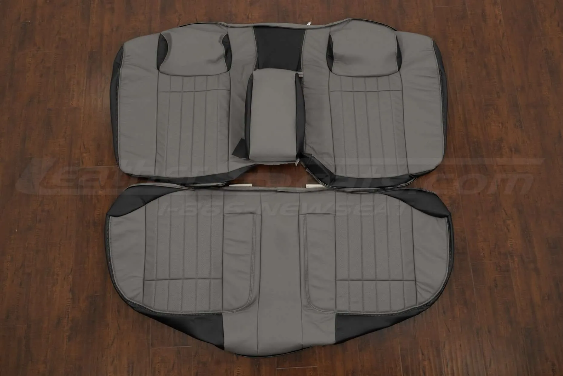 Chevrolet Impala Leather Seat Kit - Black/Smoke - Rear seat upholstery