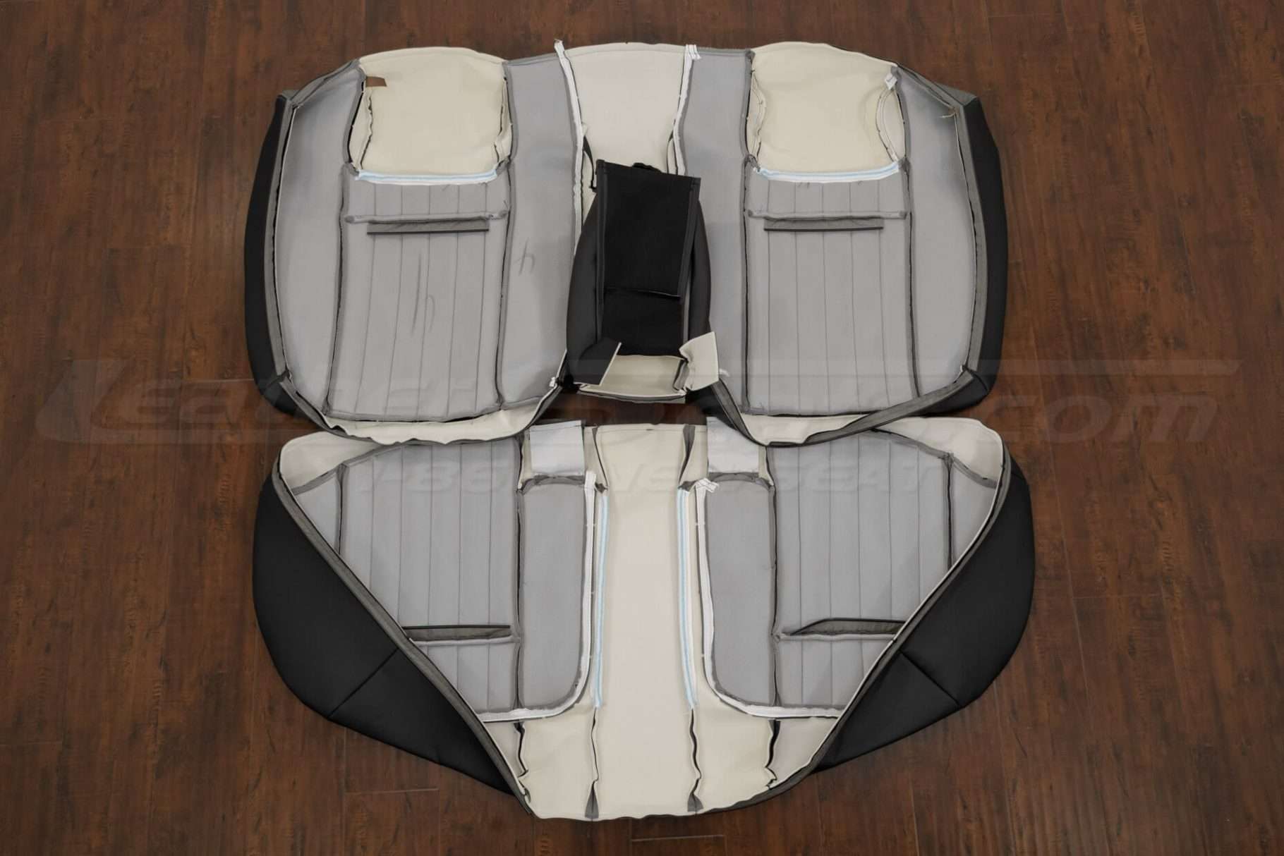 Back view of rear seat upholstery