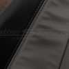 Smoke contrasting double-stitching on Black leather