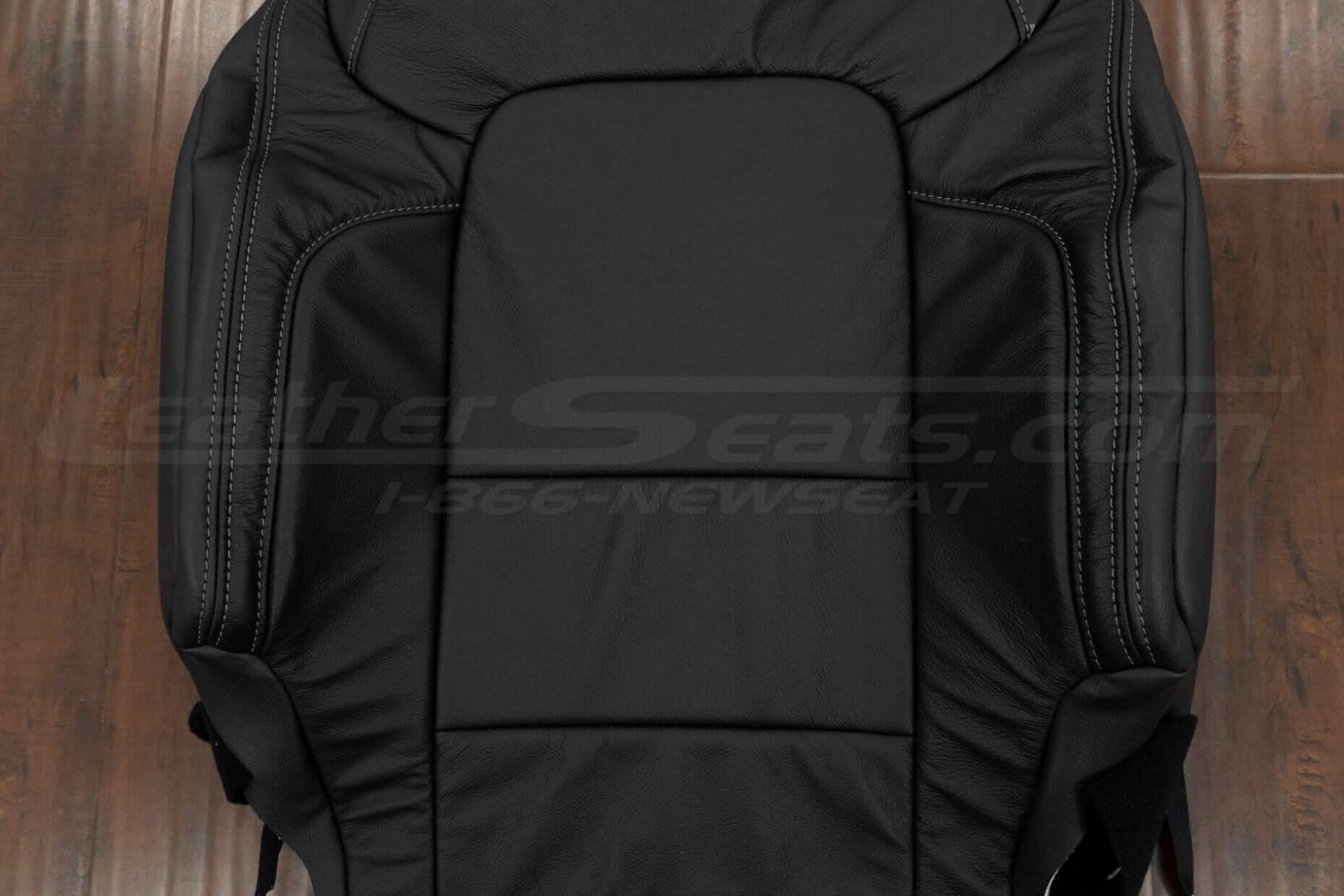 Leather insert section of front backrest