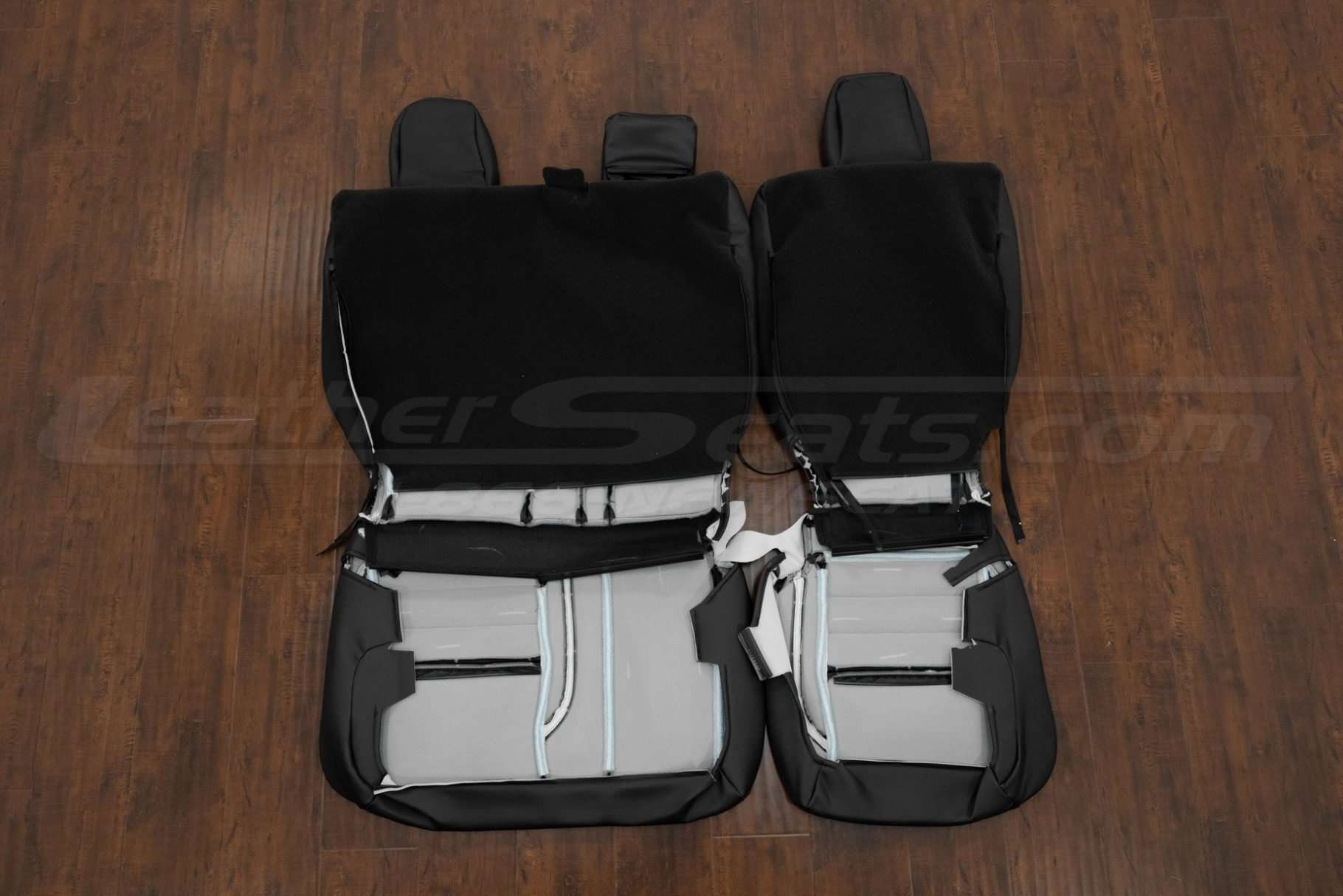 Back view of rear seat upholstery