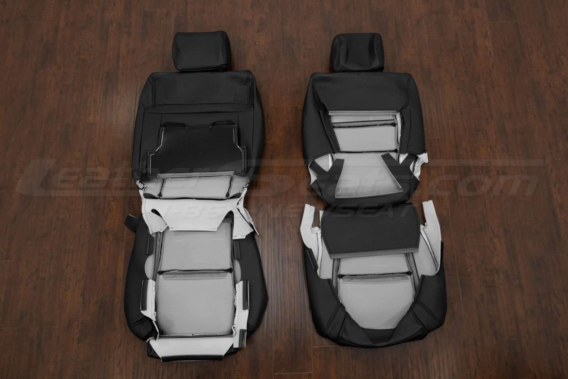 Back view of front seat upholstery