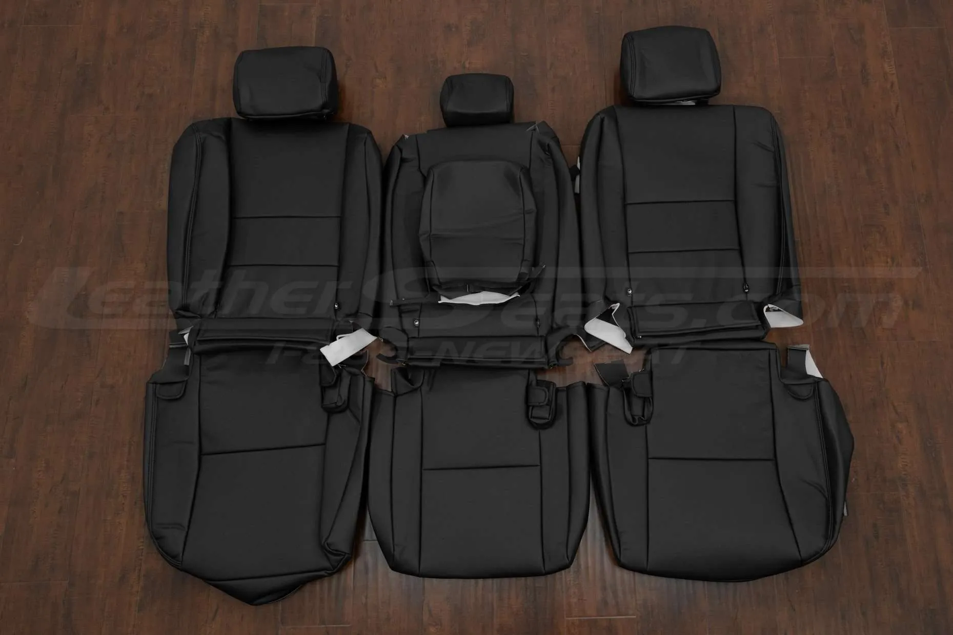 2012-2014 Toyota Sequoia Leather Seat Kit - Black - Middle row with armrest