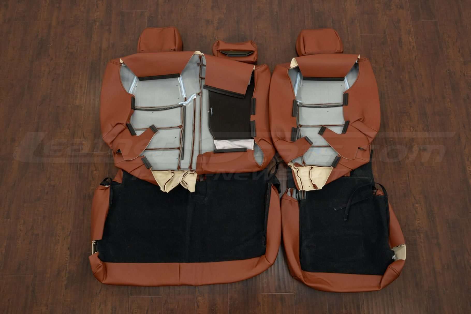 Back view of rear seat upholstery