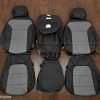 2023 Chevrolet Silverado Leather Seat Interior Kit - Black/Light Grey - Front seat upholstery in 40/20/40