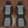 Chevy Silverado Leather Seat Kit -Black/Light Grey - Low Back Bucket Seat Configuration