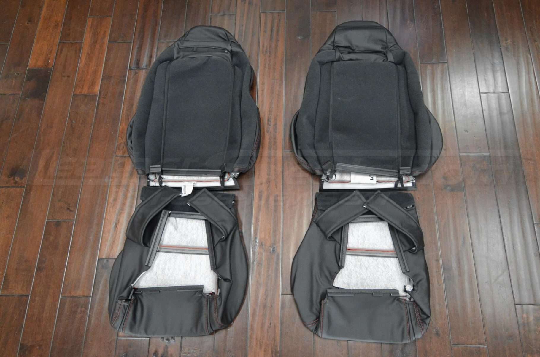 Back view of front seat upholstery