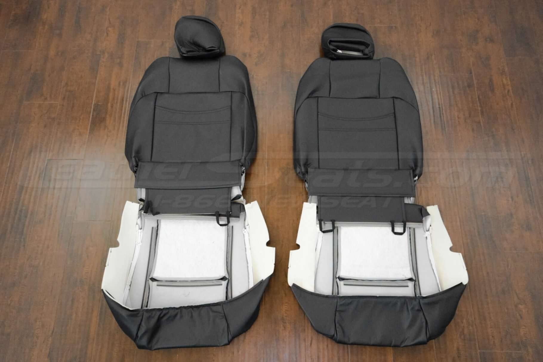 Back view of front seat upholstery