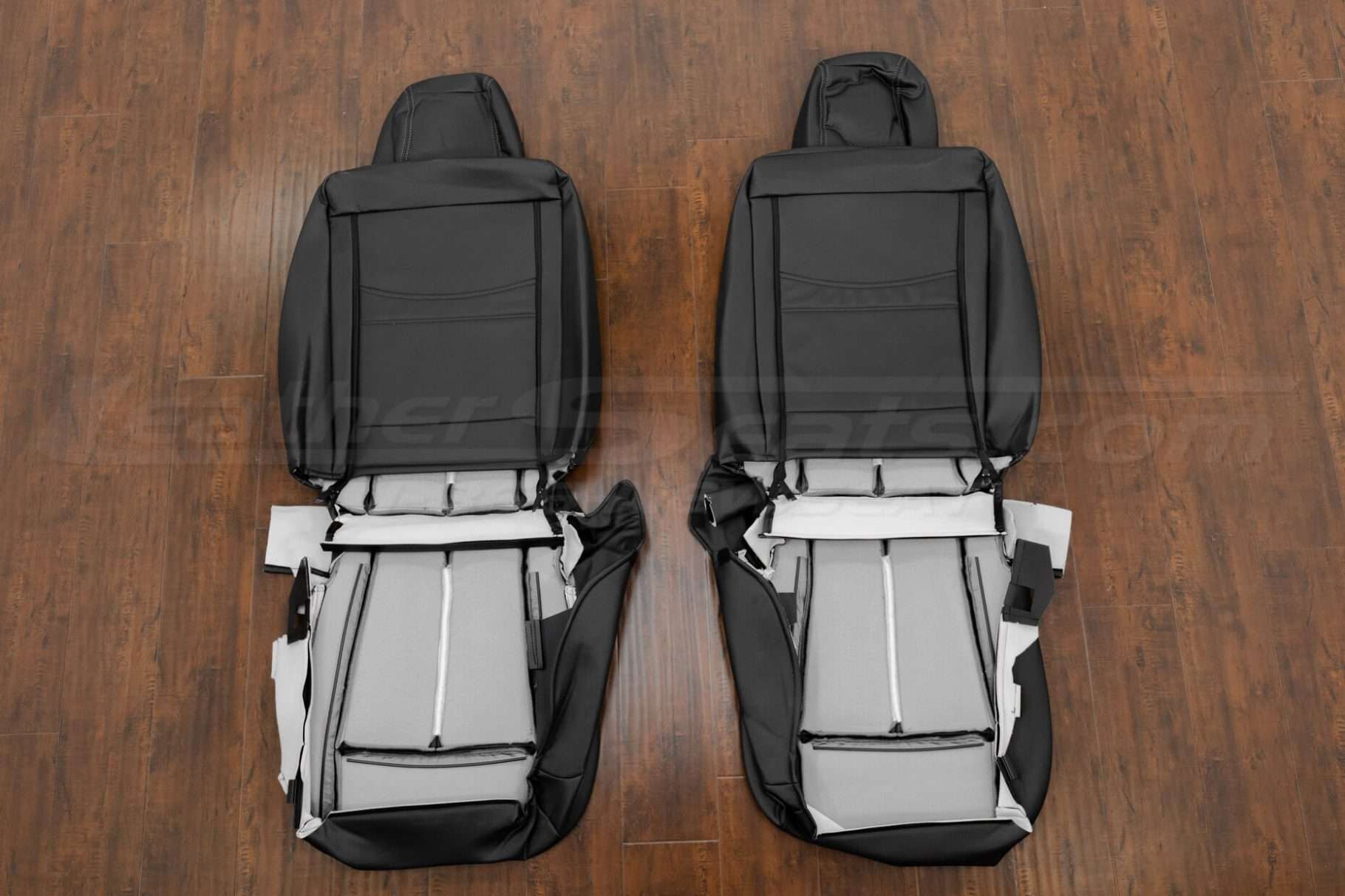 Back view of front seat upholstery