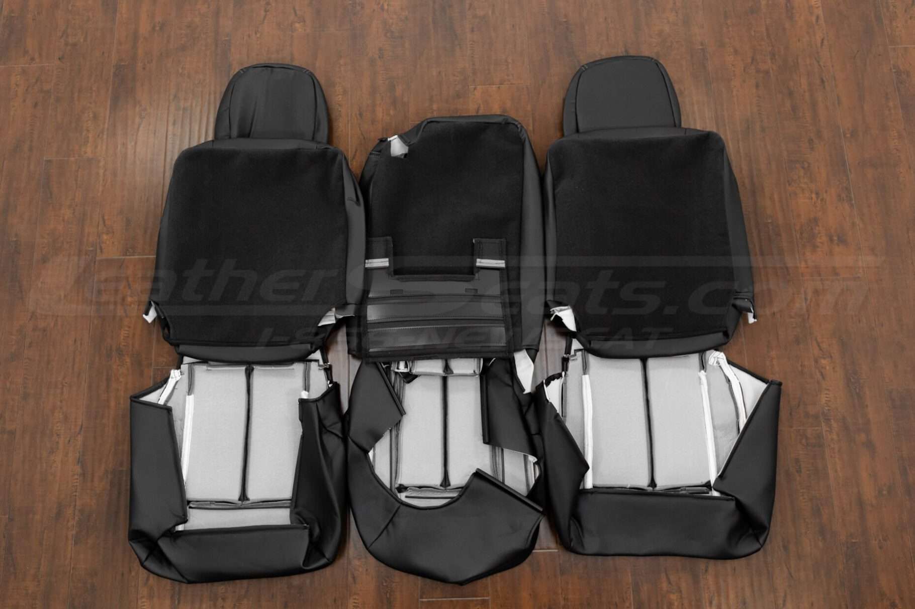 Back view of middle row upholstery