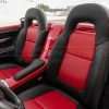 Black and bright Red leather backrest sections