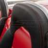 Chevrolet SSR Leather Headrest close-up with contrasting Bright red stitching