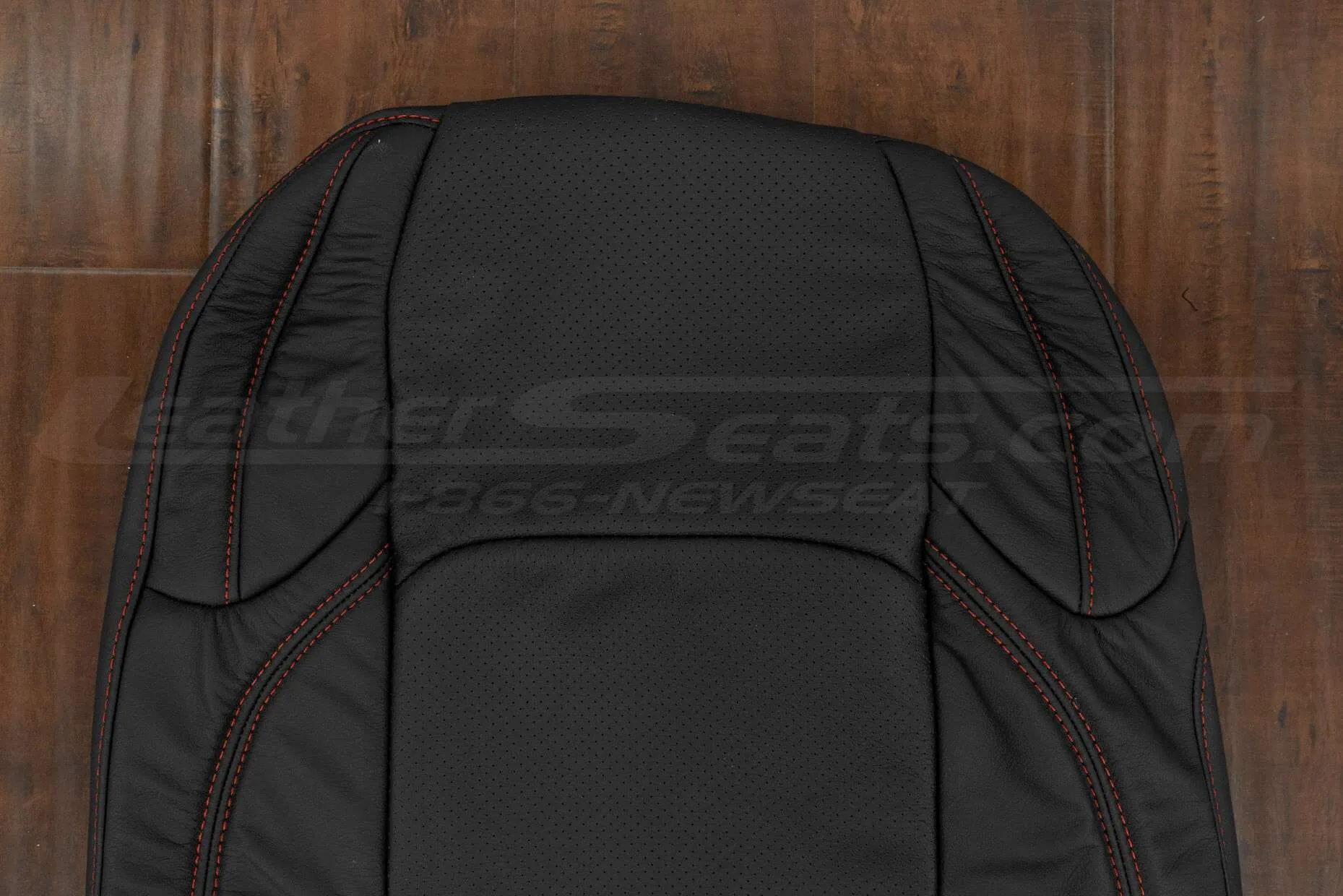 Upper section of front backrest with perforation