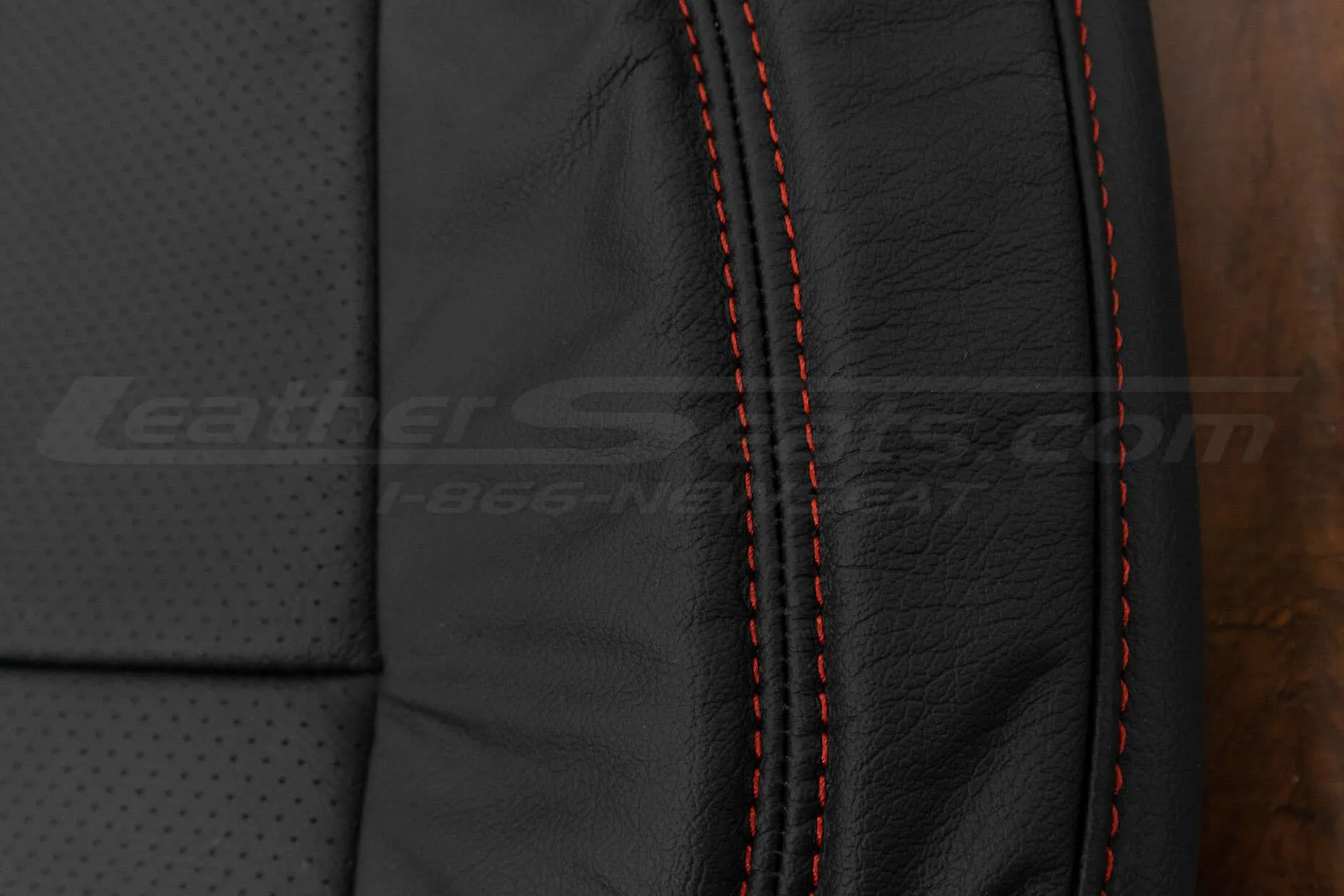 Contrasting Cardinal double-stitching