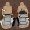 Back view of front seat Bisque upholstery