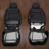 Back view of front seat upholstery